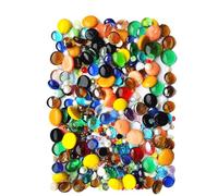 Lot de petites perles en verre marbré à dos plat pour décoration de maison, jardin, vase et projets d'artisanat 1 kg