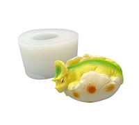 Lot de petits moules en silicone en forme d'œuf de dinosaure de dessin animé, tyrannosaure, tricératops pour bébé, fondants, décorations de gâteaux, Mo Silicone