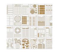 Lot de petits pochoirs pour l'artisanat, peinture réutilisable, modèles d'artisanat inclus : pochoirs pour journal, animaux, plantes, jungle, fête des pères, fête des mères (journal)