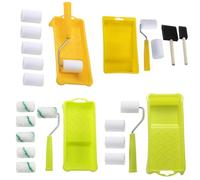 Lot de petits rouleaux de peinture en mousse de 5,1 cm avec plateau et poignée pour plus de détails pour peindre sur de petites surfaces à l'aide de peintures à l'eau et à l'huile (B)