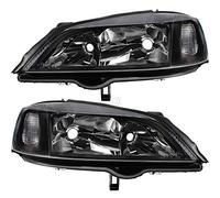 Lot de phares noirs pour Opel Astra G années 98-09 H7/HB3 pour LWR électrique