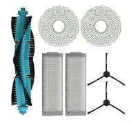 Lot de pièces de rechange compatibles avec Conga 11090 contenant des brosses latérales, un rouleau brosse, un filtre et des serpillères pour les soins de routine (A)