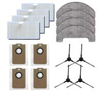 Lot de pièces de rechange pour aspirateur robot Monsga MS1 MAX - Brosses latérales - Filtres - Serpillières - Sacs à poussière pour maintenir la propreté du sol (A)