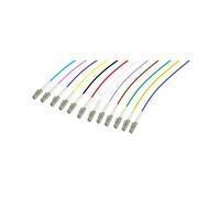 Lot de pigtails OM1 62,5/125 LC-UPC 900µm 12 couleurs 2m