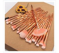 Lot de Pinceau Maquillage 10 / 20pcs pinceaux de Maquillage de Diamant Set Fondation de Poudre Blanc Blith Feuille Eau Ombre Lèvres Cosmétique beauté Maquillage Set de Pinceau Maquillage(Rose Gold)