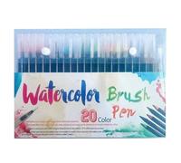 Lot de pinceaux aquarelle - Lot de pinceaux de calligraphie - Avec flux de couleur uniforme - Pour artistes, école, calligraphie, débutants, journal, enfants, voyage, dessin pour adultes