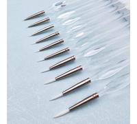 Lot De Pinceaux De Peinture De D¿¿Tail, Pointe Fine, 10 Tailles Diff¿¿Rentes Pour Tous Les Niveaux Et Usages, Aquarelle, Huile, Acrylique, Gouache, Pinceau ¿¿ Ongles, Poils En Nylon De Qualit¿¿