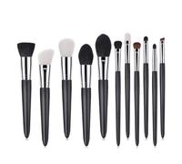 Lot de Pinceaux Maquillage T-11-005 11 Pcs en Bois Foncé