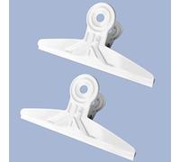 Lot de pinces à papier extra grandes blanches - Coideal 2 PCS 20 cm Jumbo XL Bull Pince à papier pour le bureau, l'école, le dessin (47,6 cm)