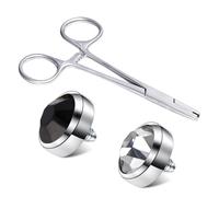 Lot de pinces à piercing de 3 mm en acier inoxydable - Pince à piercing pour piercing - Pince pour ouvrir l'anneau - Pour les oreilles, les lèvres, le nez et les sourcils