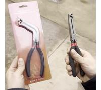 Lot de pinces de déconnexion électrique isolées - Pince droite coudée à 60° pour capteur de conduite de carburant, câblage automobile, PVC, poignée antidérapante, acier au carbone 500 °C évalué (A)