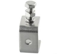 Lot de pinces en C en acier inoxydable, pince de montage de bureau robuste avec filetage M8, ouverture de mâchoire de 16 à 25 mm, vis de positionnement réglable pour soudure, assemblage, argent (1