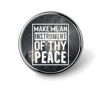 Lot de pins en émail « Fais de moi un instrument de ta paix », pins pour sacs à dos, pins à citations familiales inspirantes, pins à revers avec citations artistiques, broches mignonnes, badges, st