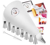 Lot de poches à douille de qualité supérieure avec 8 douilles, seringue à gâteau et seringue à crème