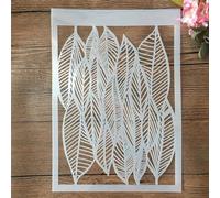 Lot de pochoirs à dessin A4 29 cm Branche de fleurs de rose pour peinture sur bois, mur, tissu, roche, sol, carrelage, loisirs créatifs pour décoration d'intérieur Style M