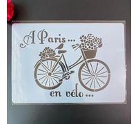 Lot de pochoirs à dessin A4 - 29 x 21 cm - Motif vélo - Mandala - Pour peinture sur bois, mur, tissu, roche, sol, carrelage, art artisanal - Pochoirs pour décoration d'intérieur