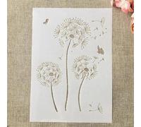 Lot de pochoirs à dessin, format A4 29 x 21 cm, pochoirs pissenlit pour peinture sur bois, mur, tissu, roche, sol, carrelage, art artisanal pour décoration d'intérieur style A