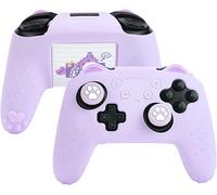 Lot De Poignées De Protection Pour Manette De Chat Pat' - Compatible Avec Nintendo Switch Pro - En Silicone Antidérapant - Pour Manette Sans Fil Switch Pro - Violet
