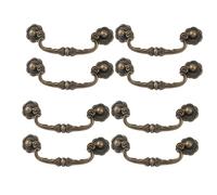 Lot de poignées de tiroir traditionnelles en bronze avec espacement des trous de 86 mm pour meubles ergonomiques