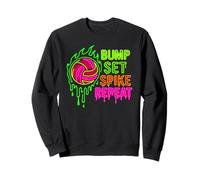 Lot de Pointes de Volley-Ball Graffiti Look Bump Spike Repeat Color Drip Sweatshirt