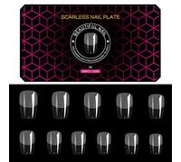 Lot de pointes d'ongles en gel souple - Extensions d'ongles transparentes avec couverture complète - Pointes d'ongles en acrylique préformées en gel artificiel - Pour extensions d'ongles à la maison