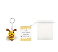 Lot De Porte-Clés Abeilles,Porte-Clés Au Crochet Avec Cartes Pour Infirmières - Pendentif Collection, Décorations Festives et Accessoires Clés pour Sac à Dos, Voiture ou Maison
