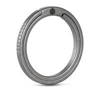 Lot de porte-clés en titane - Anneau fendu avec impression latérale - Accès facile aux clés, mousquetons, lampes de poche, étiquette d'identification (KA18), Silbrig, /