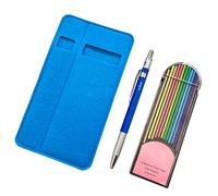 Lot de porte-mines avec 12 recharges de couleurs 2 mm Crayons à dessin automatiques