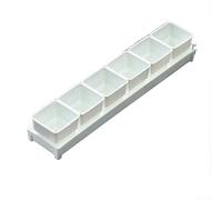 Lot de pots de fleurs respirants pour rebord de fenêtre avec plateau de drainage, parfait pour cultiver des herbes et des légumes dans un espace limité sur les balcons ou à l'intérieur (6 cm)