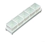 Lot de pots de fleurs respirants pour rebord de fenêtre avec plateau de drainage, parfait pour cultiver des herbes et des légumes dans un espace limité sur les balcons ou à l'intérieur (7 cm)