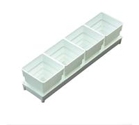Lot de pots de fleurs respirants pour rebord de fenêtre avec plateau de drainage, parfaits pour cultiver des herbes et des légumes dans un espace limité sur les balcons ou à l'intérieur (10 cm)