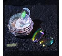 Lot de poudres transparentes pour ongles effet goutte de rosée arc-en-ciel