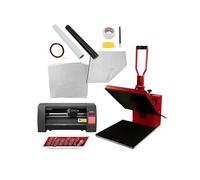Presse à Chaud 38x38 cm Rouge & Découpe de Vinyle 36cm - Sublimation&Création - Logiciel SignCutpro 2 & Multitude D'accessoires