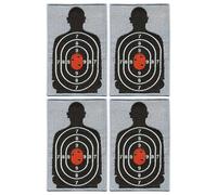 Lot de quatre - Patchion Shooting Target - Human Body - Noir, crochet et boucle compatibles avec VELCRO® - Patch/Insigne/Emblème brodé