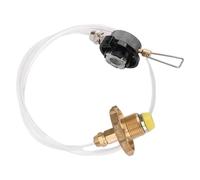 Lot de raccords de valve de gaz pour barbecue - Pour tuyaux de cuisson - En laiton - Plat et encliquetable - Texture laiton