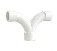 Lot de raccords en PVC pour infrastructure d'approvisionnement en eau contenant un T droit coudé et un T Wye en Y pour une utilisation dans les aménagements de plomberie résidentielle (32 mm Y)