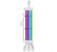 Lot de rallonges de câble d'alimentation ARGB avec bandes LED flexibles en silicone pour alimentation et GPU 24 broches, 3 x 8 broches, 2 x 8 broches et 12 + 4 broches