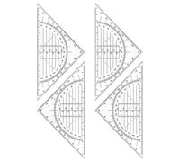 Lot de rapporteurs de mathématiques à 180 degrés multifonctionnel pour l'ingénierie, la rédaction, le dessin, l'outil de dessin technique avec échelles