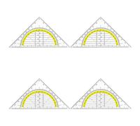 Lot de rapporteurs de mathématiques à 180 degrés multifonctionnel pour l'ingénierie, la rédaction, le dessin, l'outil de dessin technique avec échelles