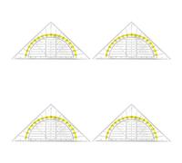 Lot de rapporteurs de mathématiques à 180 degrés multifonctionnel pour l'ingénierie, la rédaction, le dessin, l'outil de dessin technique avec échelles
