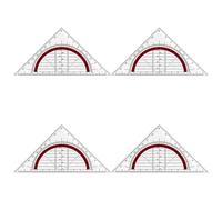 Lot de rapporteurs de mathématiques à 180 degrés multifonctionnel pour l'ingénierie, la rédaction, le dessin, l'outil de dessin technique avec échelles