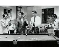 Lot de rats jouant au billard A4 sans cadre - Ancien classique vintage - Affiche de cinéma - Célébrité - Noir et blanc - Illustration pour chambre à coucher - Décoration murale