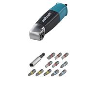 Lot de Renvoi d'Angle - Perçage et vissage à 90 degrès - Pour Visseuse sans fil + Vissage 12 Pièces, Gris/bleu Marine/jaune/marron, Set de 12 Pièces