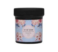 Lot de résine UV portable de 50 g/100 g pour loisirs créatifs, décoration et bijoux, durcissement rapide, comprend des fils de 78,7 cm pour usage quotidien. Cristaux en résine transparente