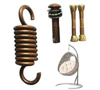 Lot de ressorts de chaise à œufs en acier inoxydable - Robuste, grande capacité de charge et résistant à la rouille, pièces de rechange pour terrasse, balcon, garage, intérieur, montage au plafond