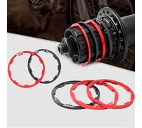 Lot de rondelles de moyeu rainurées en alliage d'aluminium pour pédalier 8/9 vitesses 39 x 35 mm, différentes options d'épaisseur (noir, 2 mm)