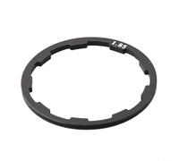 Lot de rondelles de moyeu rainurées en alliage d'aluminium pour pédalier 8/9 vitesses 39 x 35 mm, différentes options d'épaisseur (noir, 1,85 mm)