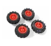 Lot De Roues Jantes Rouge Pour Rollyfarmtrac Premium