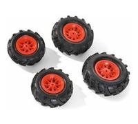 Rolly Toys - 40 985 3 - Accessoire Pour Véhicule - 2 Pneus Souples De 95 x 260 cm + 2 Pneus Souples De 325 x 110 cm - Jantes Rouges