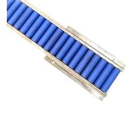 Lot de rouleaux de convoyeur robustes en polypropylène zingué 90 mm de largeur 100 cm de longueur Idéal pour le transport de cartons et de palettes sur rails à rouleaux